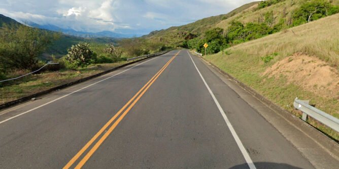 Vía Panamericana entre Remolino y Mojarras