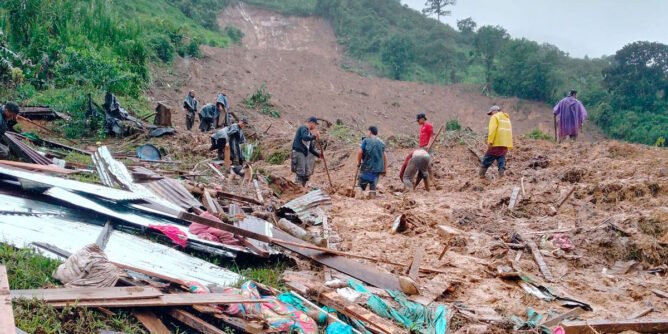 Avalancha en Samaniego