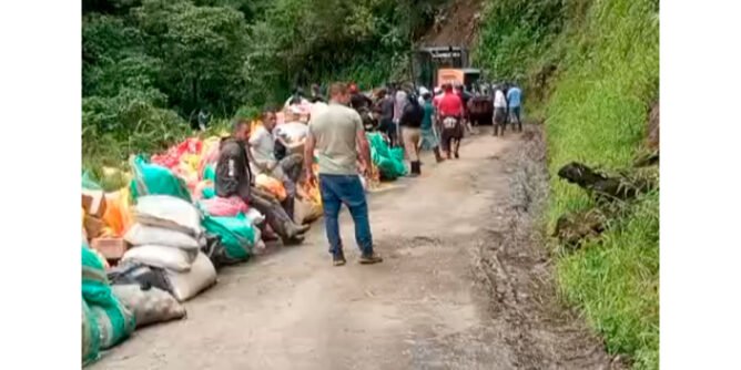 Ayudaron a sacar la carga en Indo, Ancuya