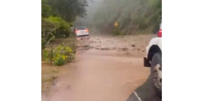 Bloqueo de la vía en El Tablón Panamericano