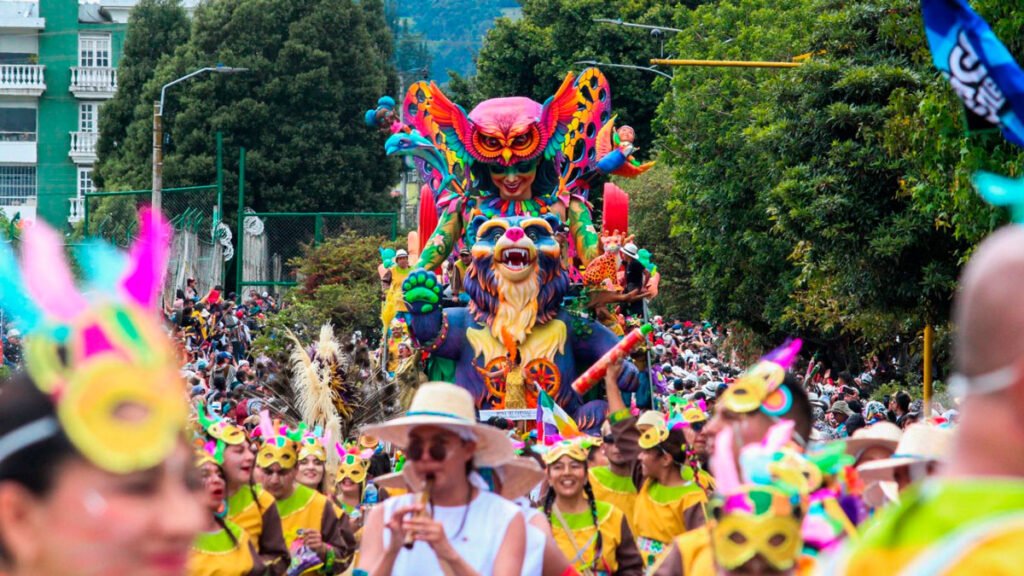 Carroza en el Carnaval de Pasto
