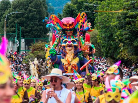 Carroza en el Carnaval de Pasto