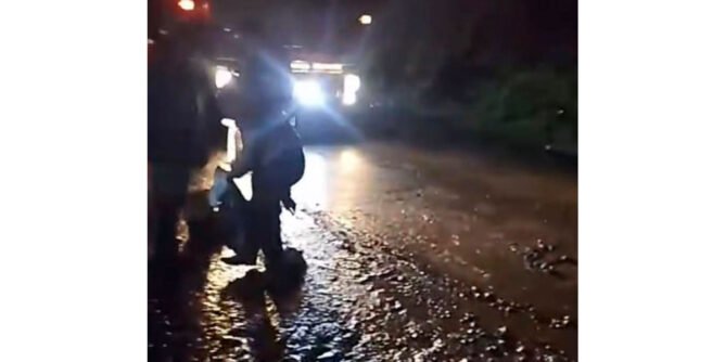 Cierre de la vía Túquerres - Samaniego en el kilómetro 19