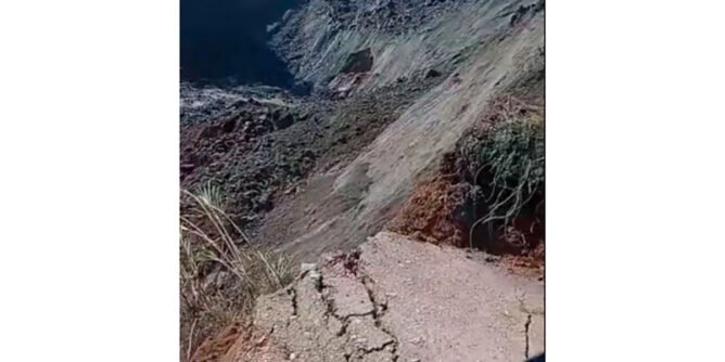 Colapso de la vía entre La Llanada y Samaniego