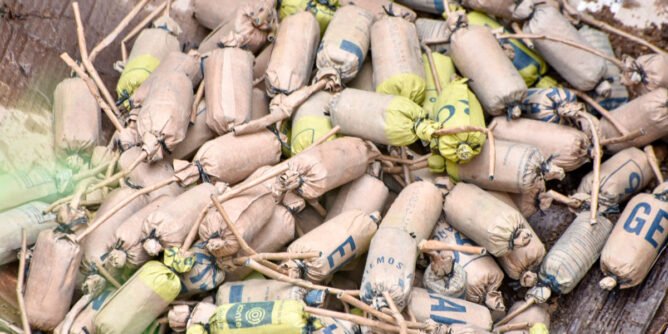 Destrucción de pólvora en Pasto