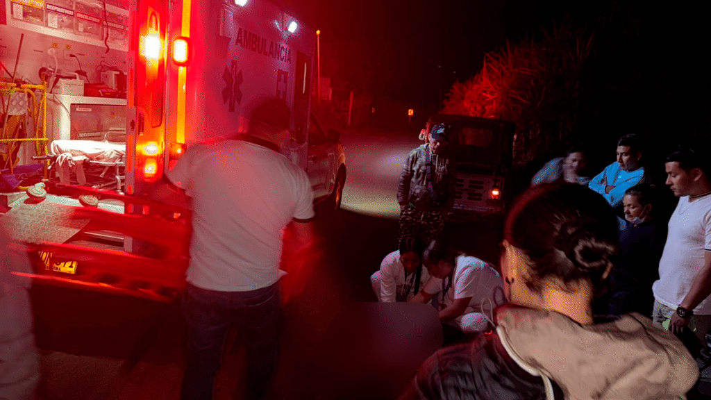 Accidente de ciclista en la vía Circunvalar Galeras