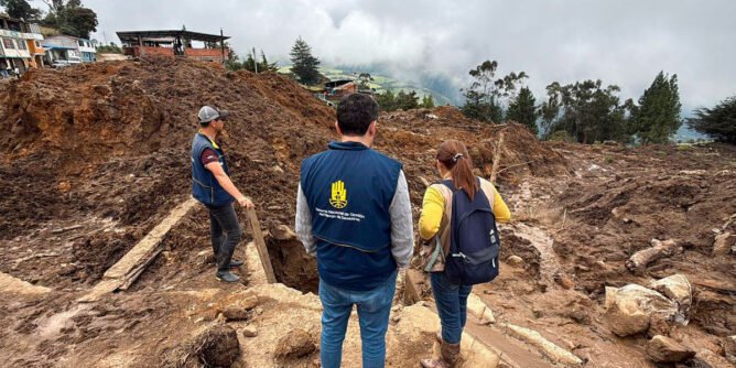 Funcionarios de UNGRD visitaron La Oscurana, Mallama