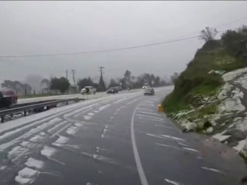 Granizada en La Coba Negra, vía Panamericana Pasto - Ipiales