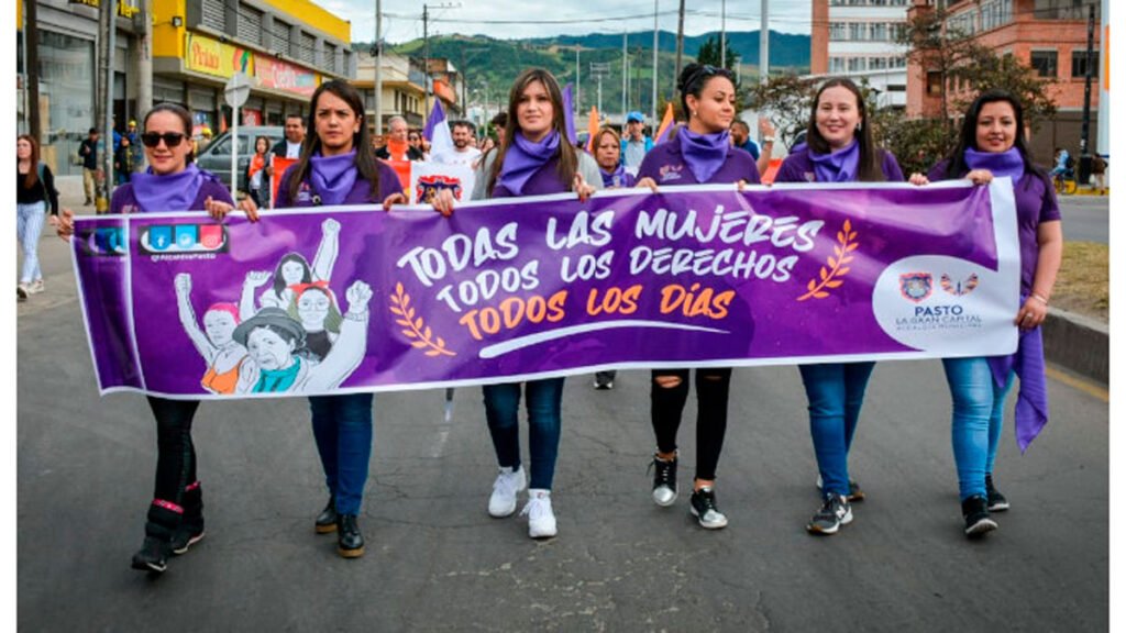 Marcha contra el feminicidio en Pasto
