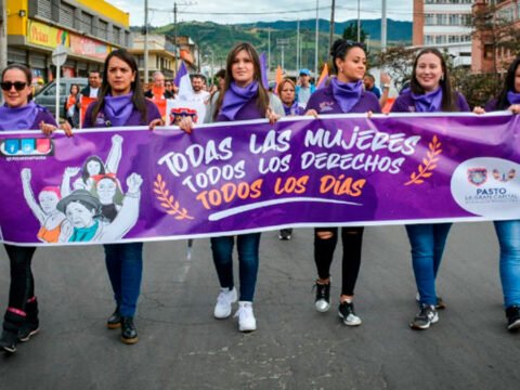 Marcha contra el feminicidio en Pasto
