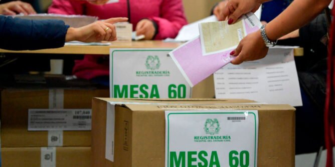 Mesas de votación