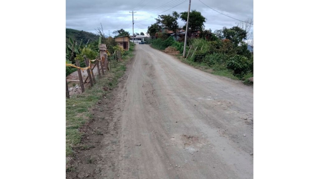 Sector de Bolívar afectado por una falla geológica
