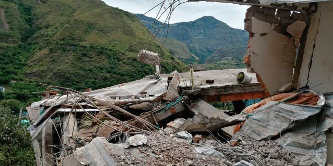 Casa afectada en Pilcuán Viejo, Imués