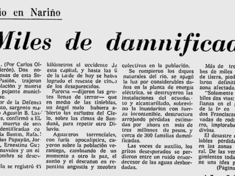Inundación de marzo de 1972 en Sandoná