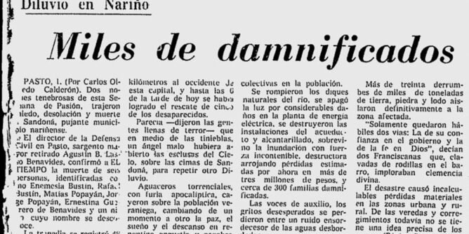 Inundación de marzo de 1972 en Sandoná