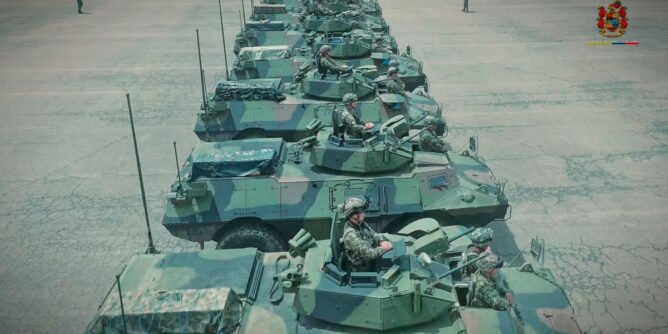 Vehículos blindados del Ejército Nacional de Colombia