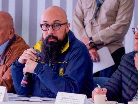 Director de la UNGRD Carlos Carrillo en el consejo de ministros en Ipiales