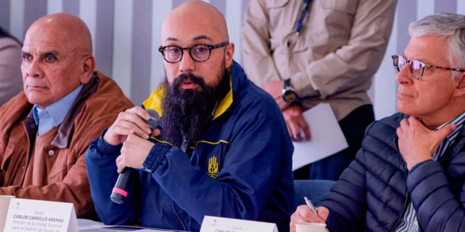 Director de la UNGRD Carlos Carrillo en el consejo de ministros en Ipiales