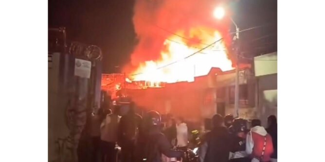 Incendio estructural en el barrio Progreso de Pasto
