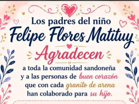 Mensaje padres del niño