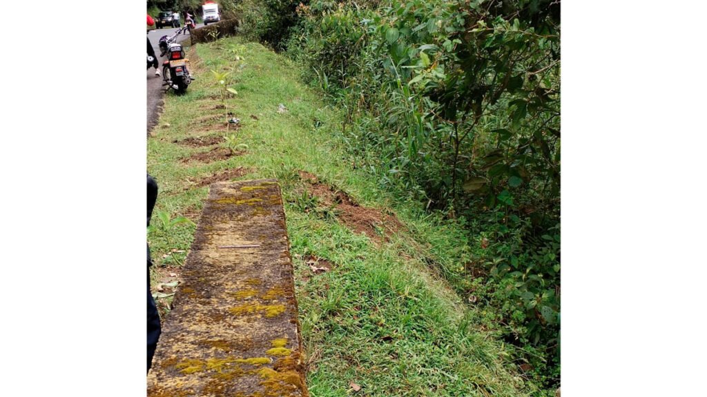 Sector de la vía Circunvalar Galeras por donde se salió de la vía un vehículo
