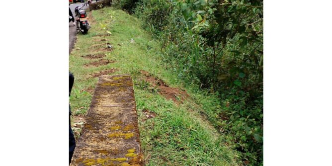 Sector de la vía Circunvalar Galeras por donde se salió de la vía un vehículo