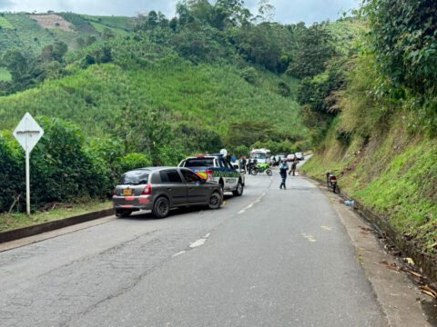 Accidente en la vía Circunvalar Galeras, vereda San Antonio, Sandoná