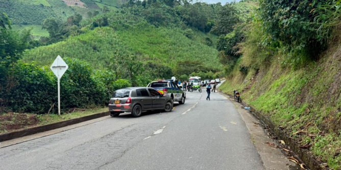 Accidente en la vía Circunvalar Galeras, vereda San Antonio, Sandoná