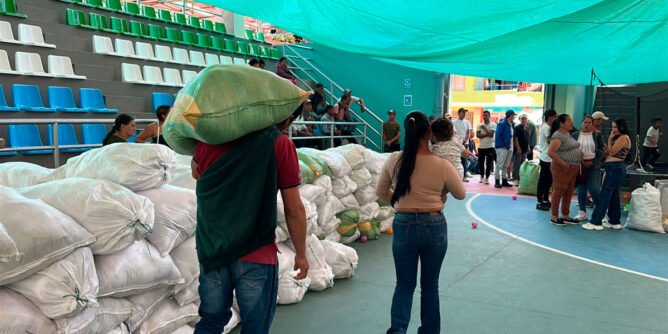 Ayudas humanitarias para familias desplazadas de Linares