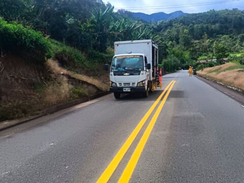 Señalización de la vía Circunvalar Galeras entre Consacá y Yacuanquer