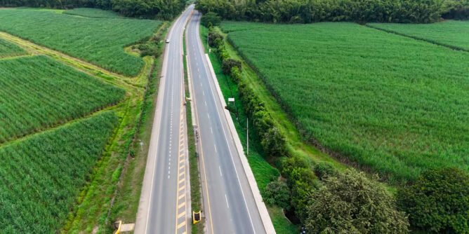 Vía Panamericana entre Popayán y Cali