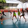Partido de baloncesto de los intercolegiados en Sandoná