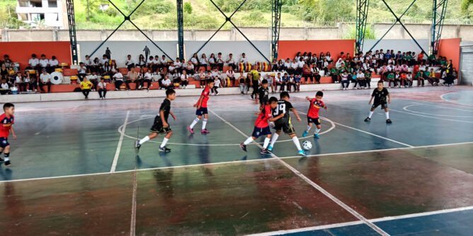 Partido de microfútbol infantil