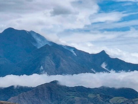 Incendio forestal en La Planada, entre Los Andes y Cumbitara