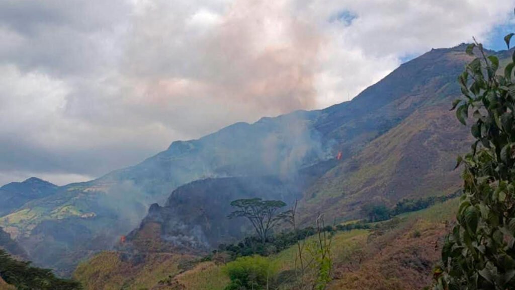Incendio forestal en Yananchá, Ancuya