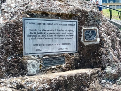 Piedra de Bolívar en Bomboná