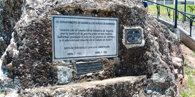 Piedra de Bolívar en Bomboná