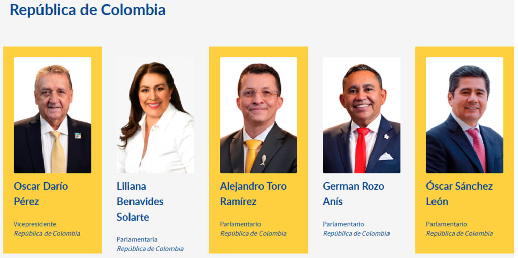 Congresistas colombianos en el Parlamento Andino