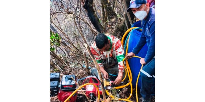 Control de incendio en Los Andes, Nariño