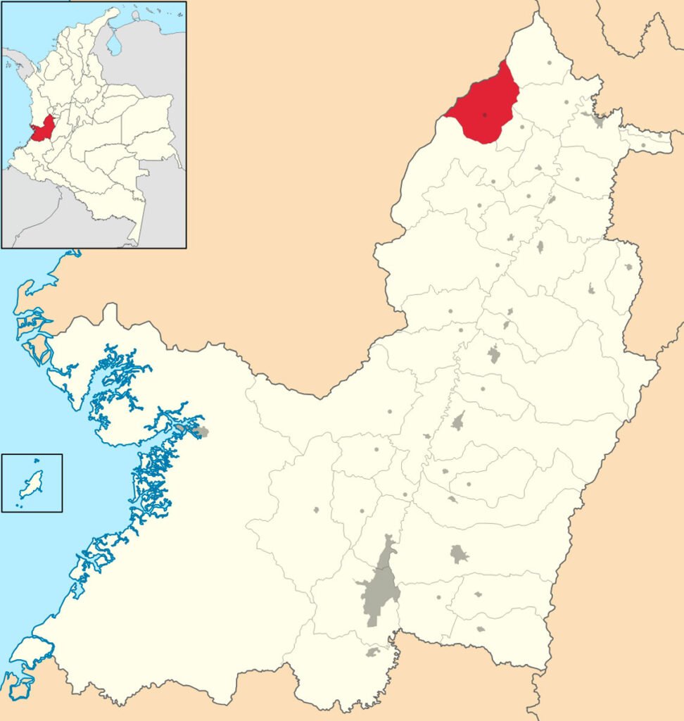 Mapa de El Cairo, Valle del Cauca