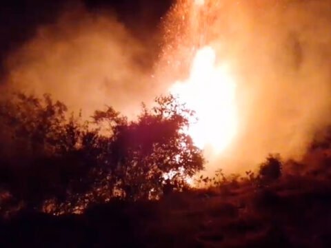 Incendio forestal en Santa Bárbara, Sandoná