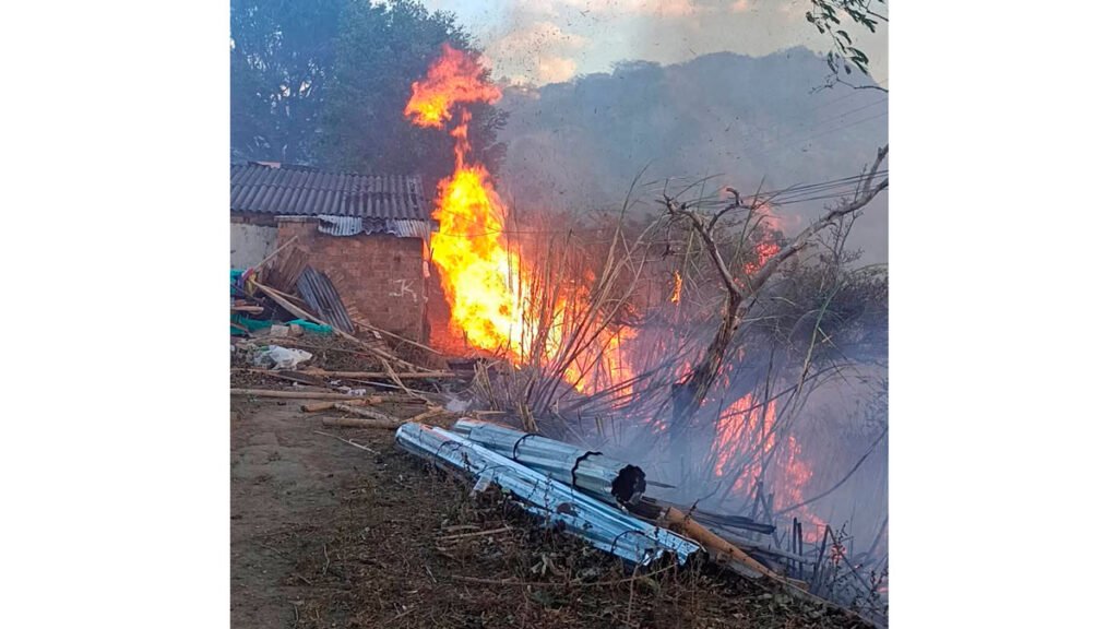 Incendio en la vereda Reyes, La Unión
