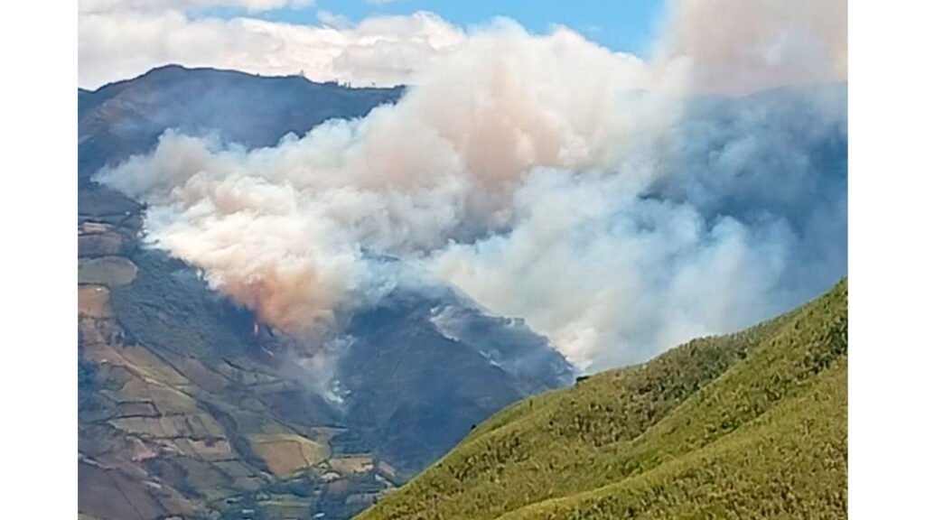 Incendio forestal en Ancuya