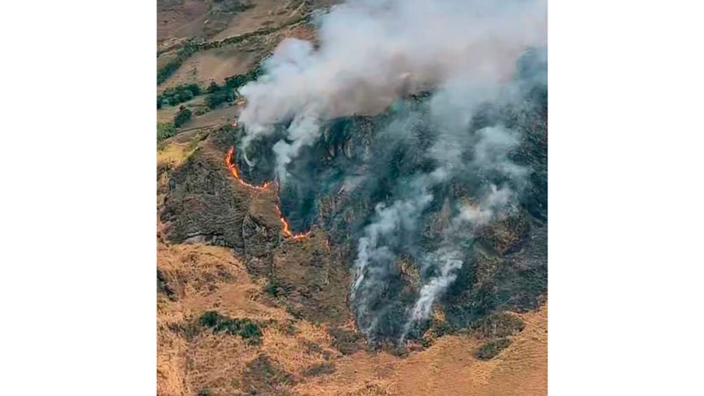 Incendio forestal en la vereda Yunguita, en Guaitarilla