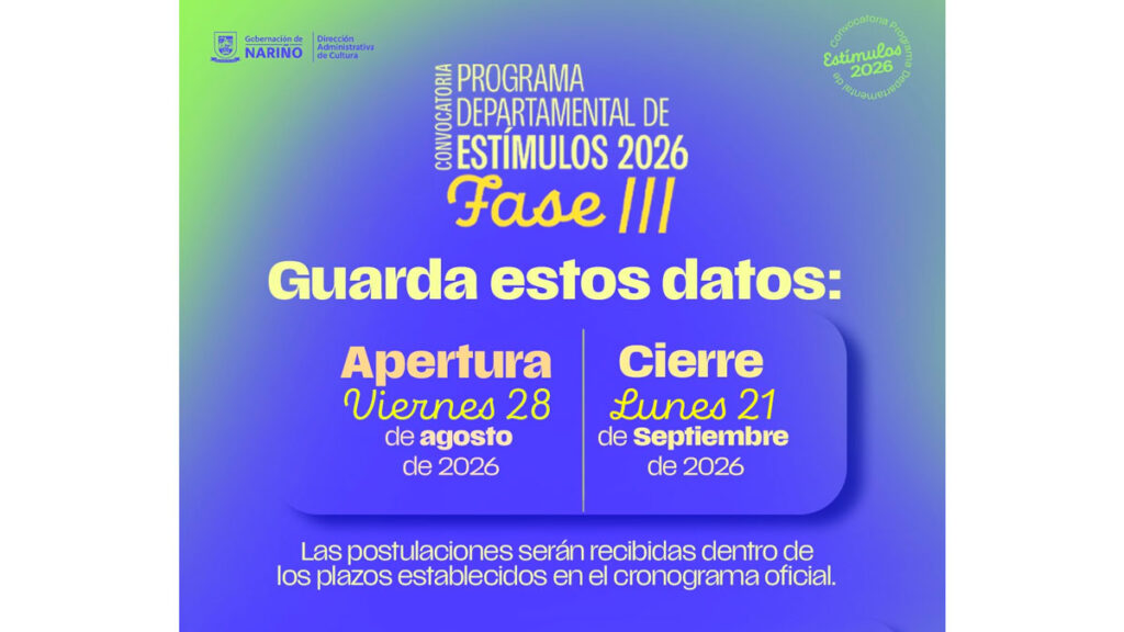 Programa de estímulos en Nariño