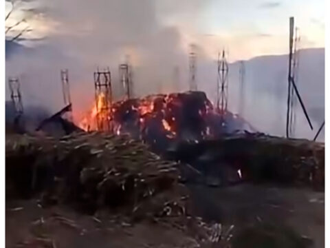 Trapiche quemado en Ancuya