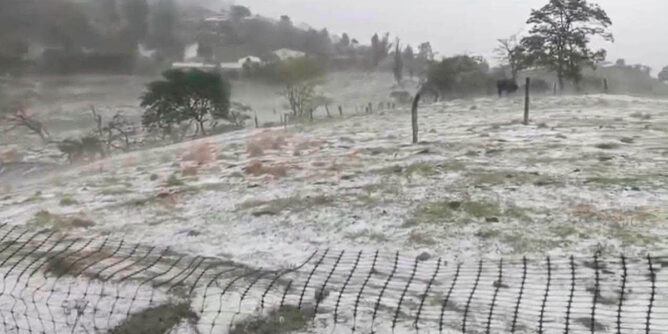 Granizada en Campo Bello, San Pablo