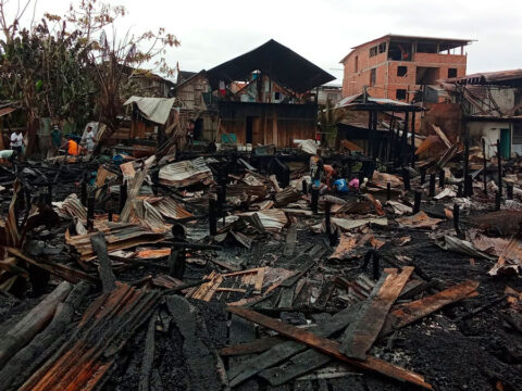 Incendio en Bocas de Satinga deja 24 viviendas destruidas y siete averiadas Incendio en Bocas de Satinga, Olaya Herrera