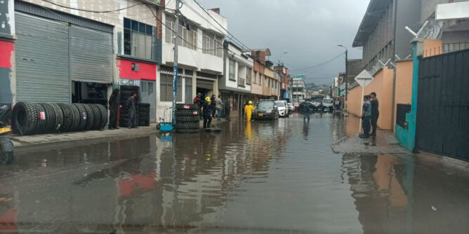Inundación en Pasto por fuerte aguacero