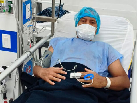 Oliver Carlosama en una clínica de Cali